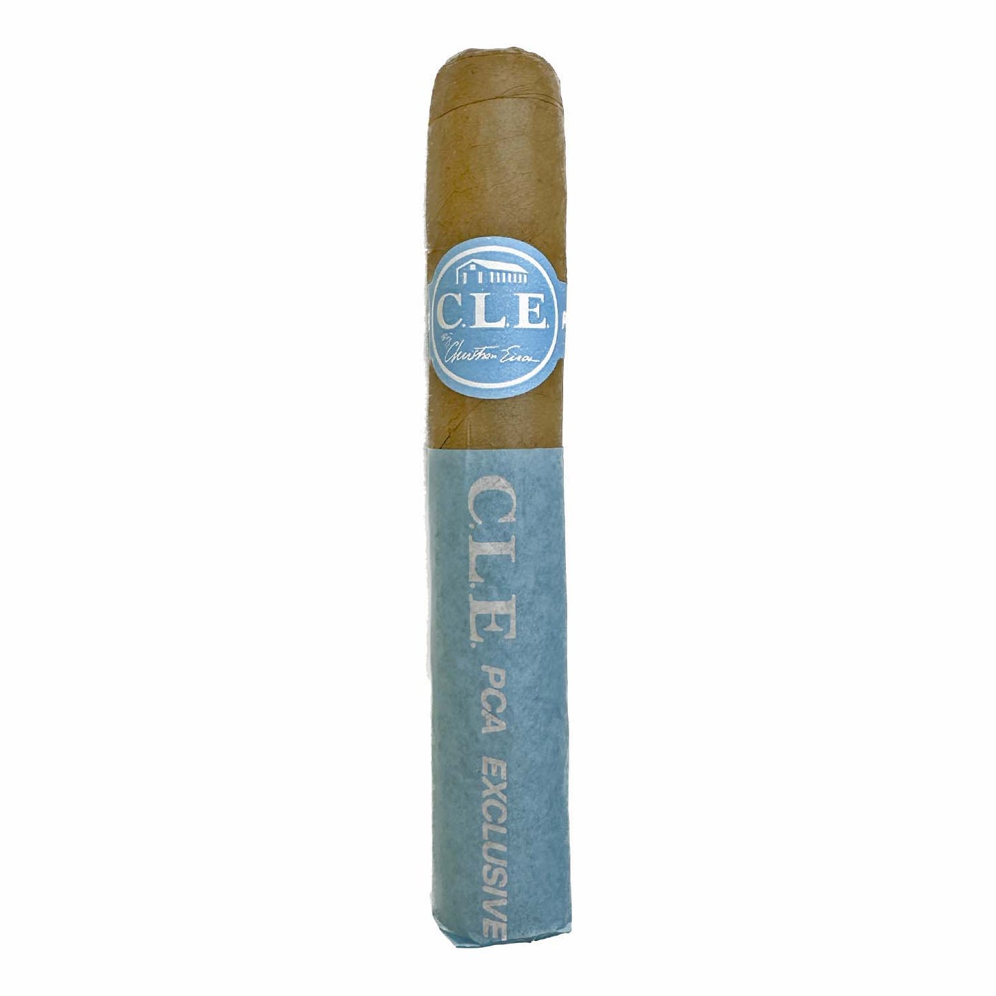 CLE PCA exclusive cigar with blue band and wrapper.