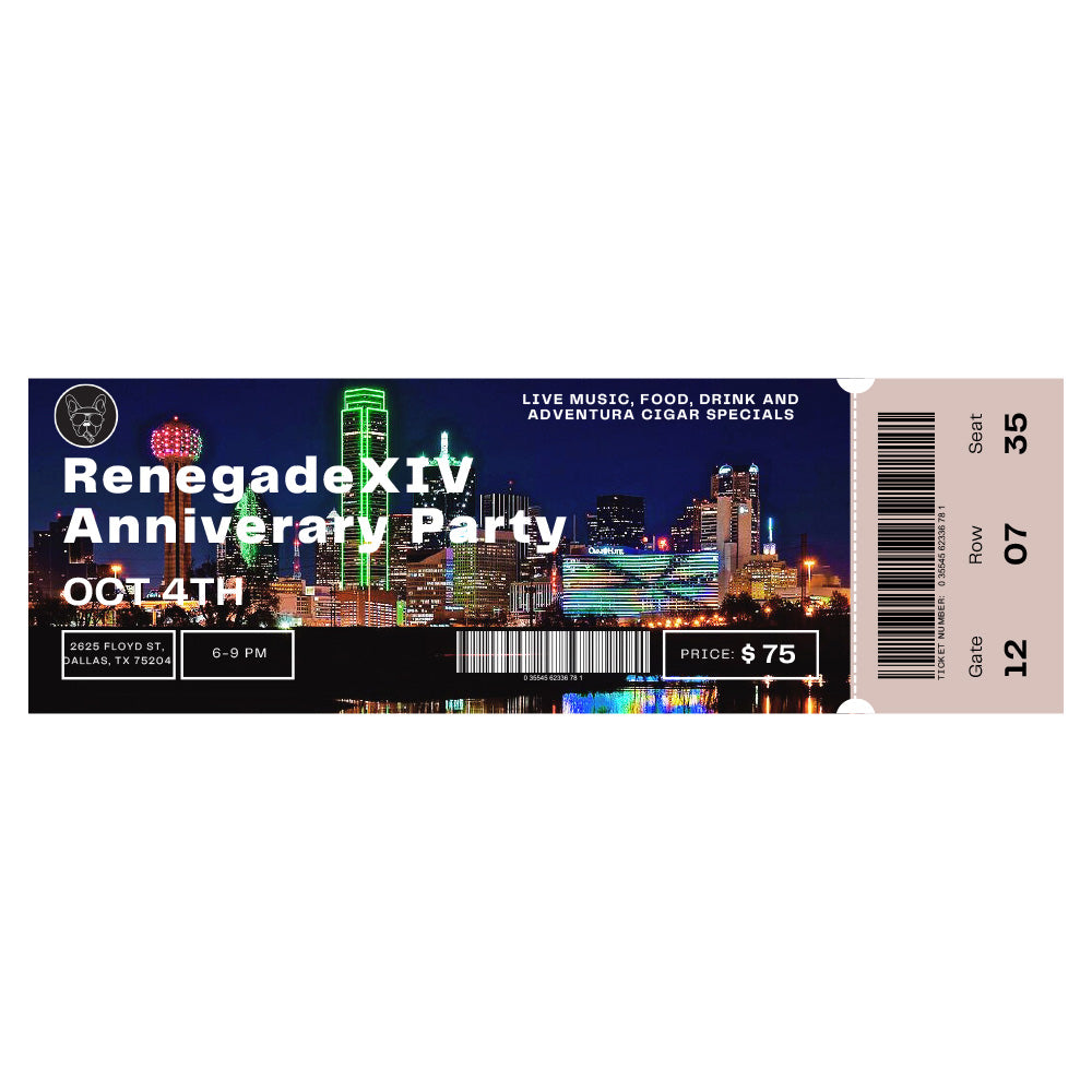 Renegade Anniversary Party Ticket