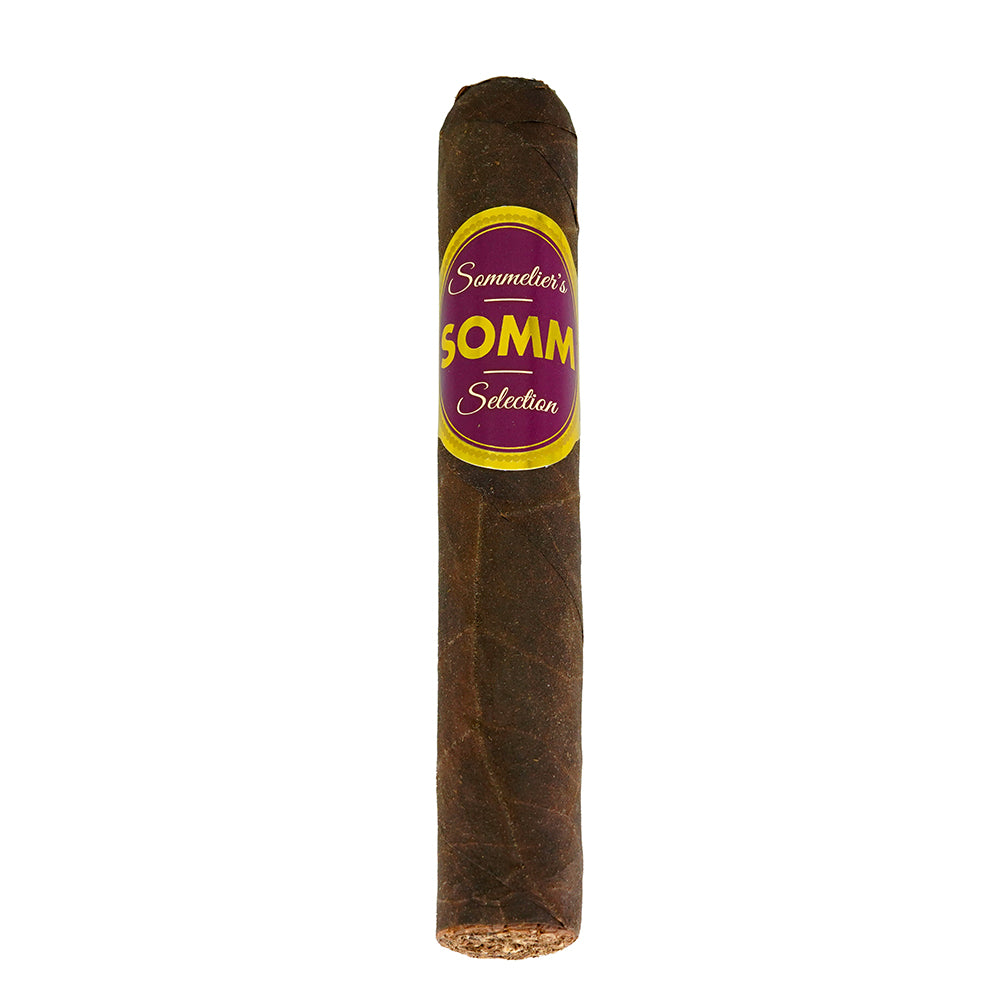 Sommelier's Selection cigar with dark brown wrapper and purple label.