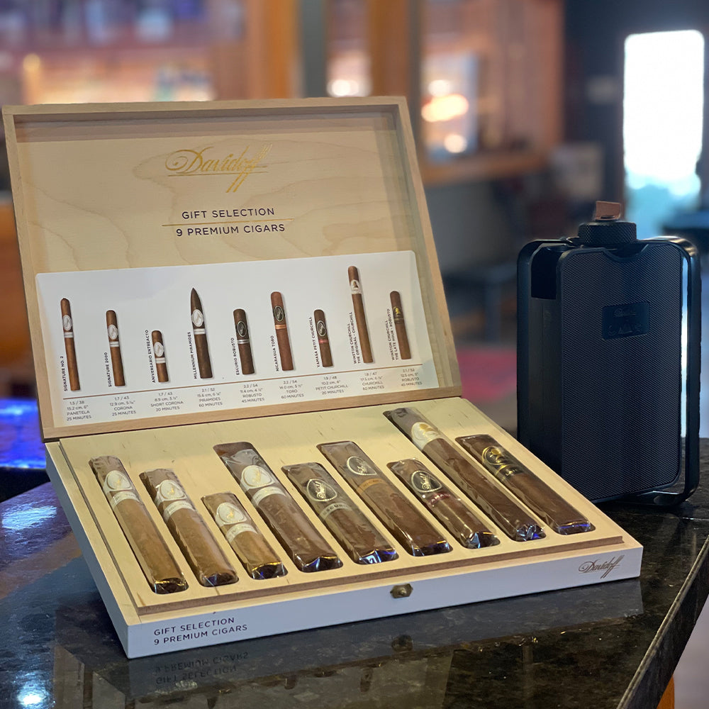 Davidoff Premium 9ct Sampler + Flask