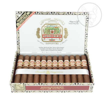 Arturo Fuente Magnum R Rosado Sungrown Box Open