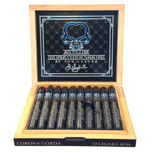 Asylum Signature Series open box of cigars by Tom Lazuka