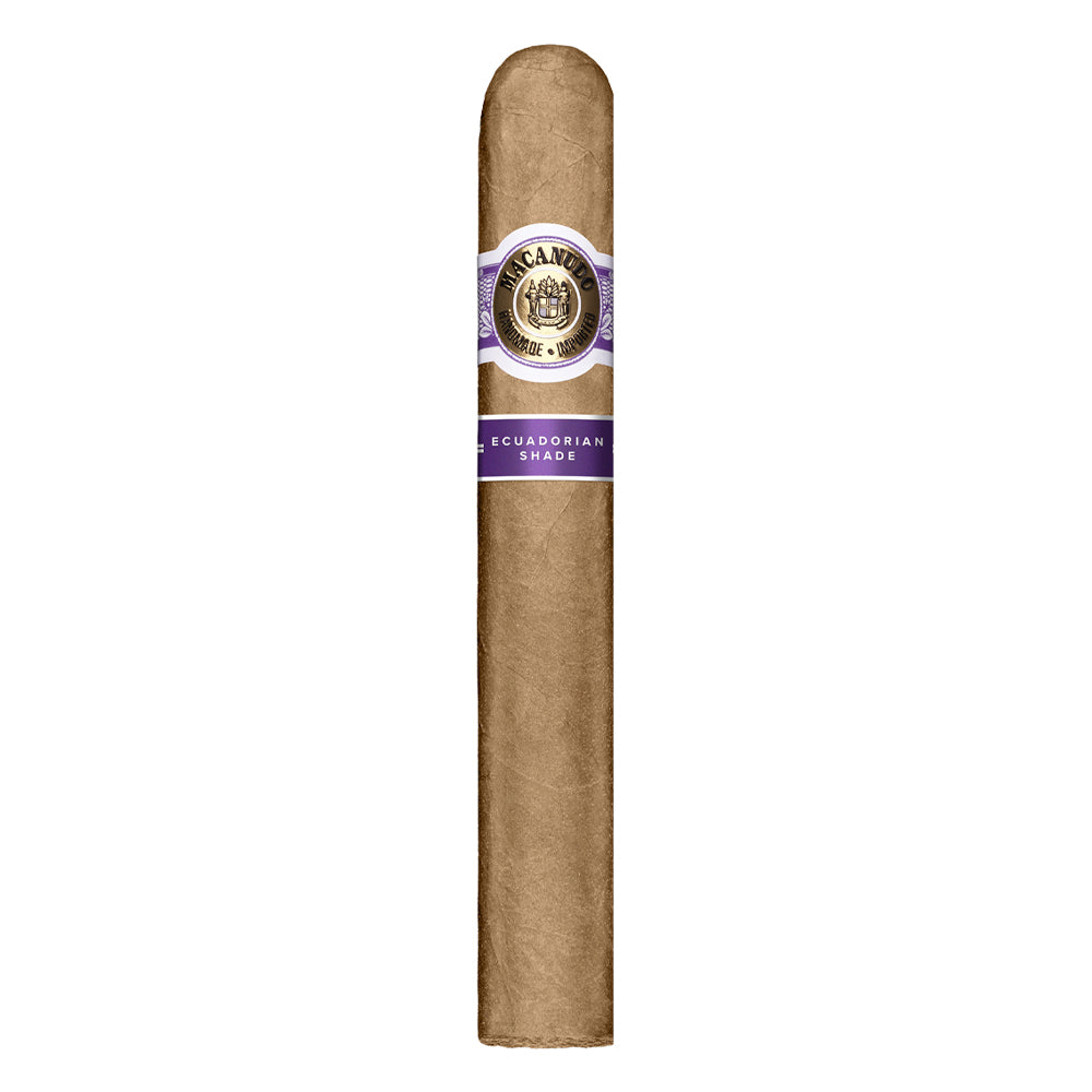 Macanudo Ecuadorian Shade single Toro cigar with band detail