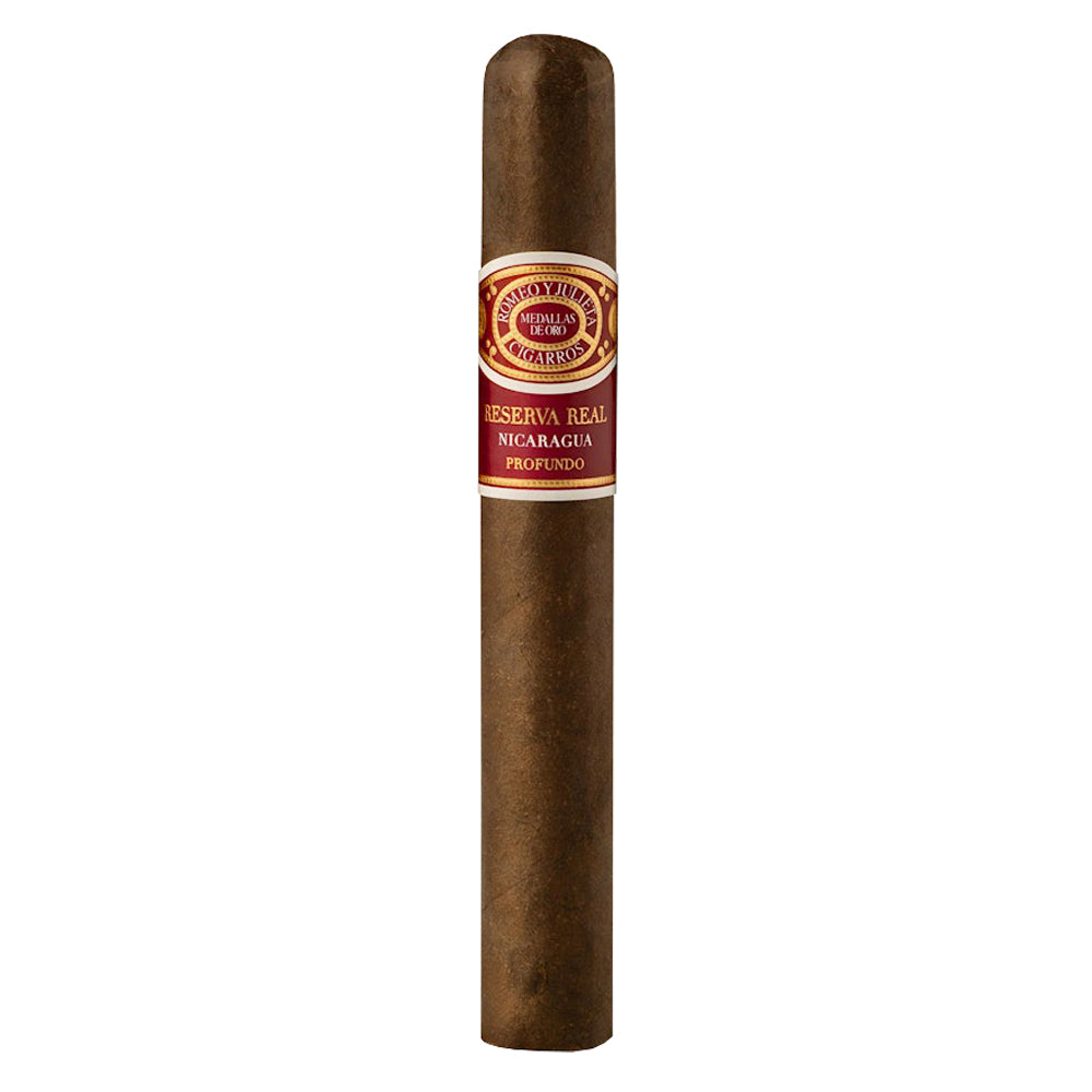 Romeo y Julieta Reserva Real Nicaragua Profundo single cigar with extra-fermented Nicaraguan oscuro wrapper