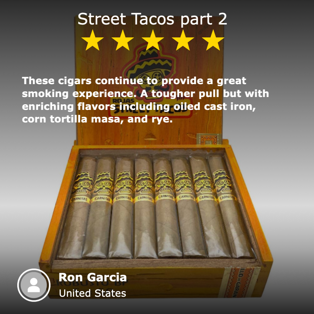 Rojas Street Tacos Carnitas Cigars | Toro 6x50, Robusto 5x50
