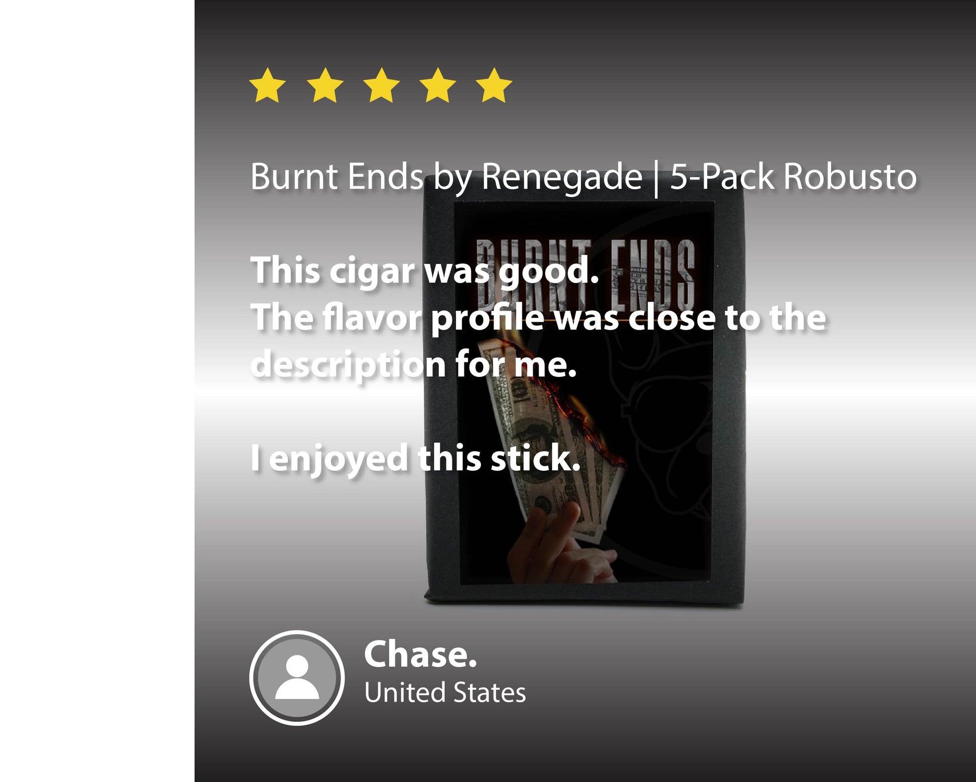Burnt Ends by Renegade | 5-Pack Robusto