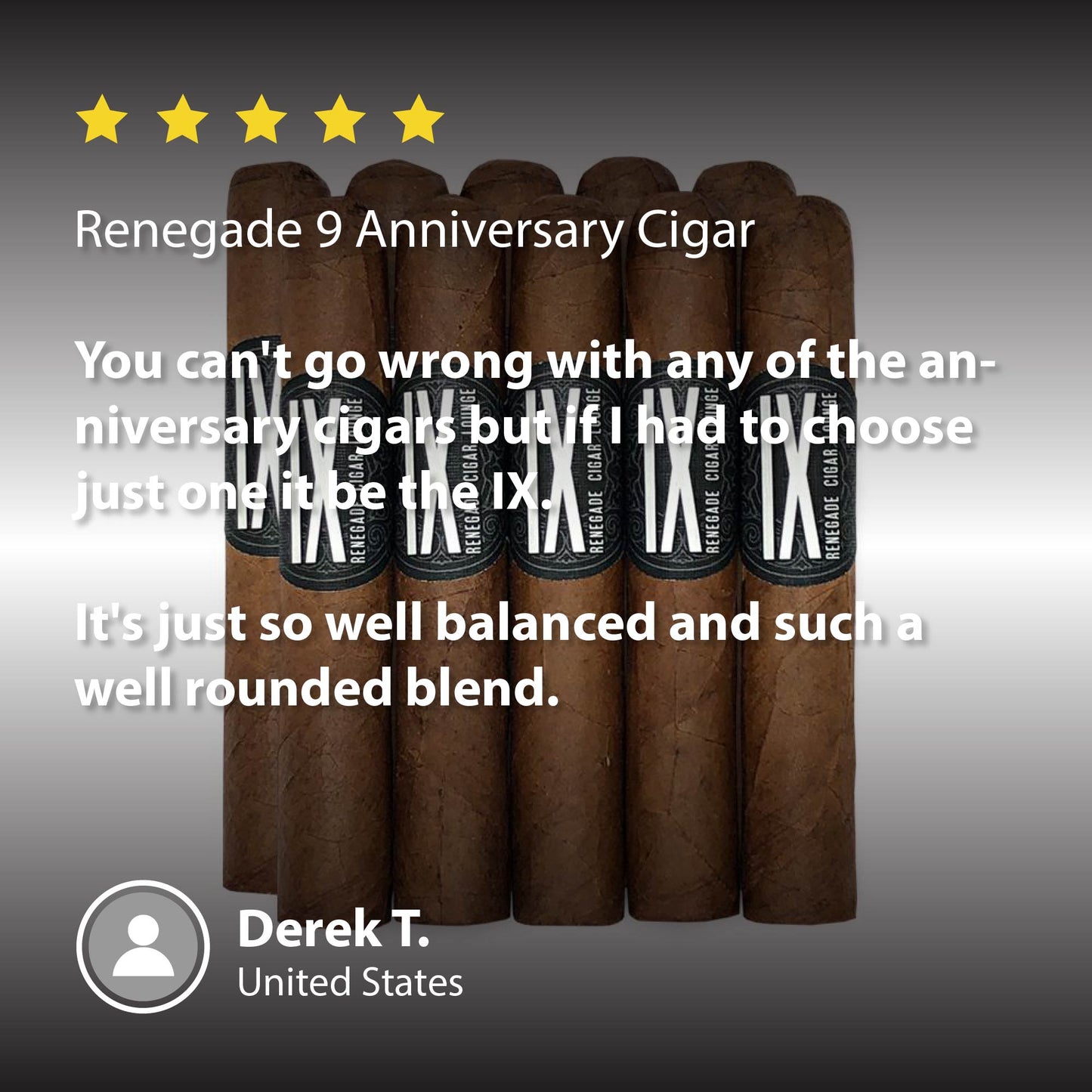 Renegade 9 Anniversary Cigar