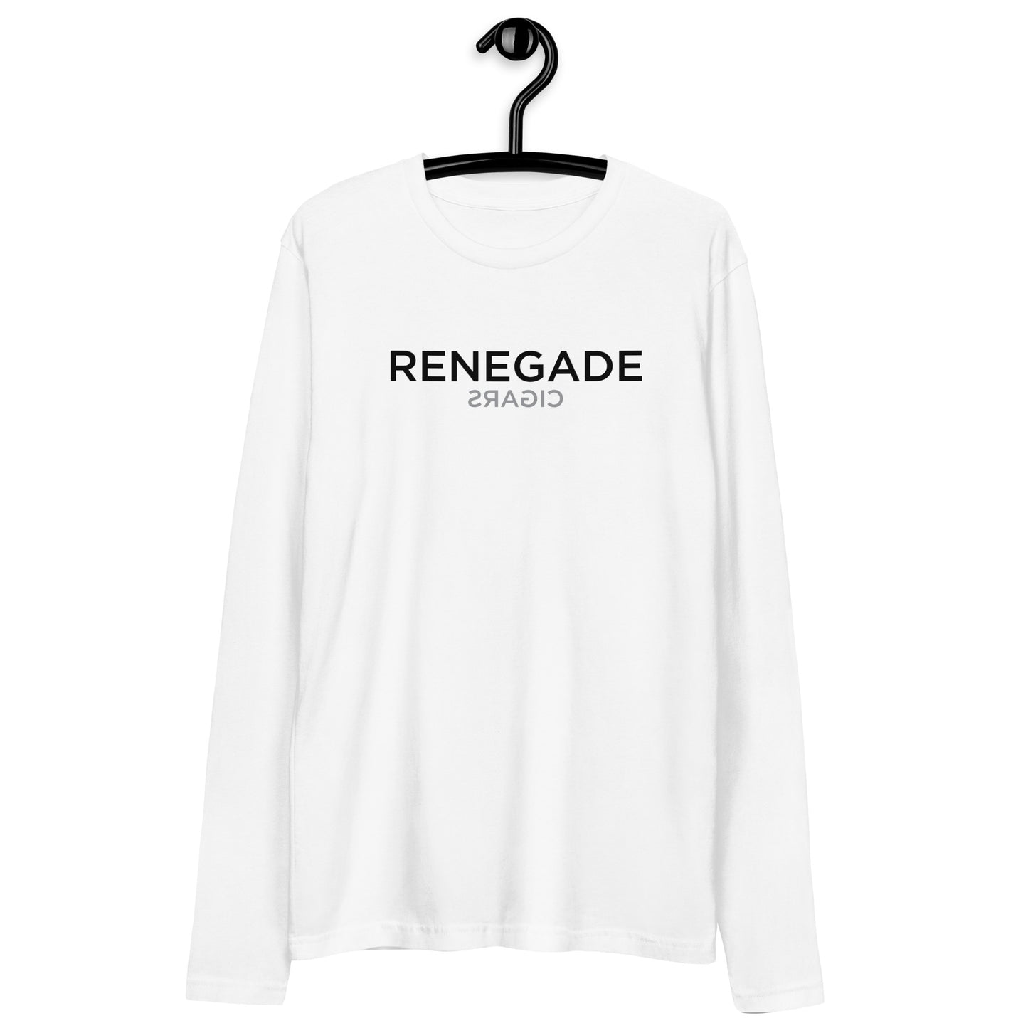 Renegade Cigars Long Sleeve Fitted Crew White